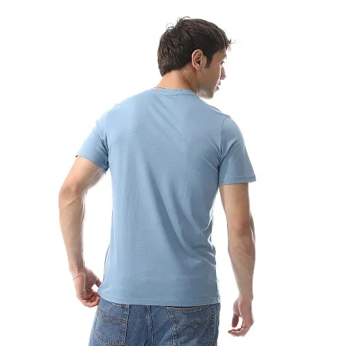 Undershirt For Men, Short Sleeves, - Blue