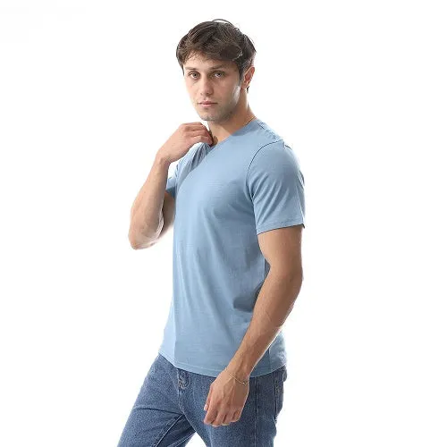 Undershirt For Men, Short Sleeves, - Blue