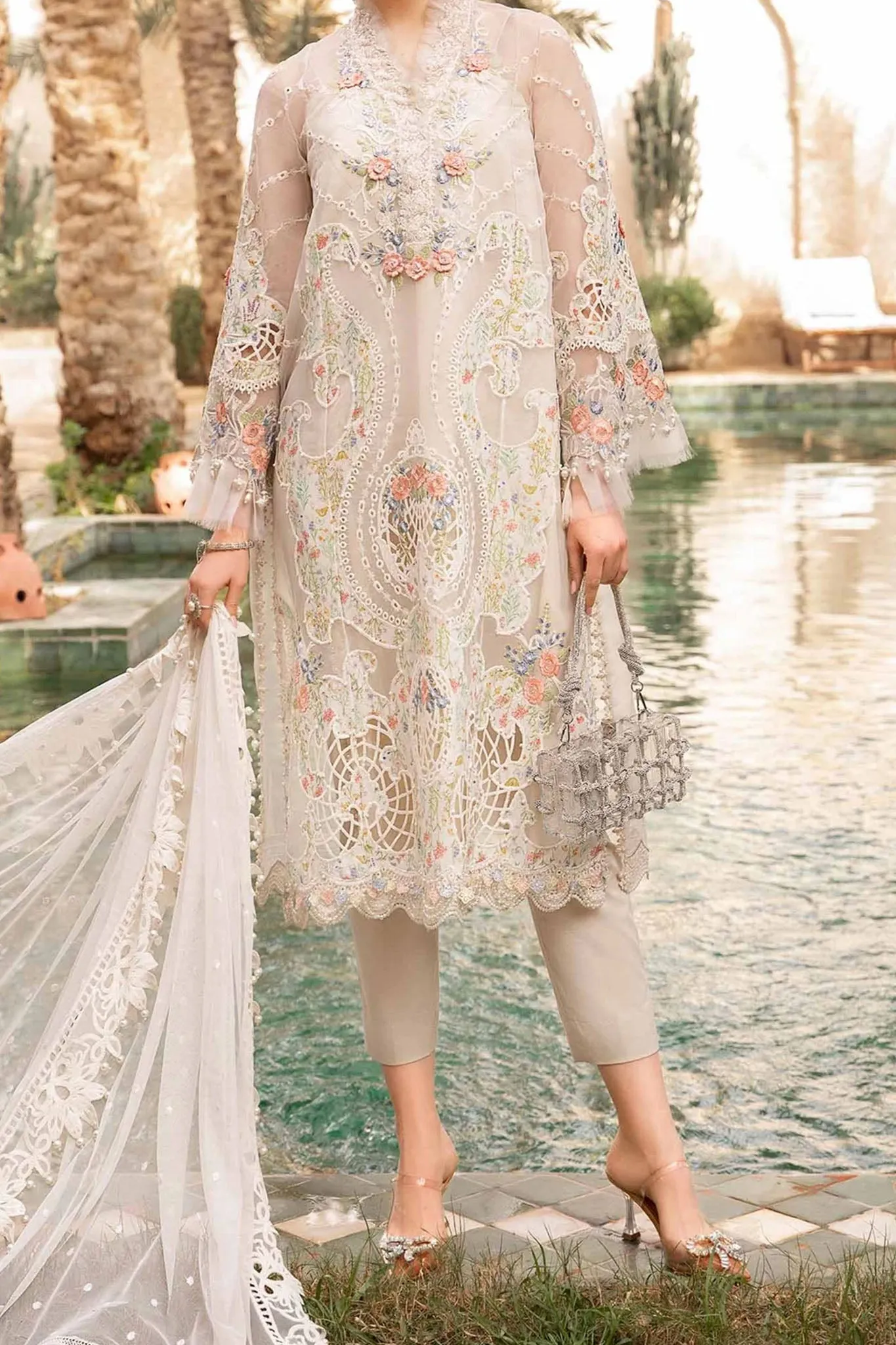 Voyage A Luxe by Maria B Unstitched 3 Piece Luxury Lawn Collection'2024-D-2405-A